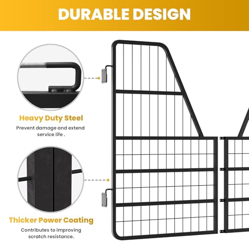 Stall Gates for Horses - 52"x42" Black Heavy Duty Steel Horse Stall Gate | Industrial-Grade Black Stall Guard Featuring a Heavy Duty Single Door Yoke Design for Professional Horse Barns