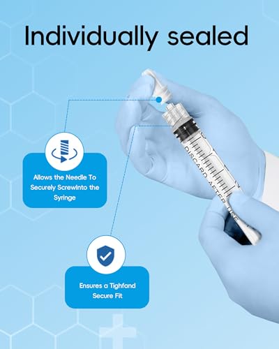 3ml Luer Lock Syringe without Needle - 3cc Plastic Syringes, Sterile, Individually Sealed, Pack of 30 - size: 3ML