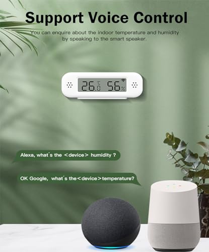 WiFi Thermometer Hygrometer: Smart Temperature and Humidity Sensor, Real-time Monitor, App Notification, Digital Indoor Temperature Sensor, Compatible with Alexa/Google Home(1Pack) - color: 1-Pack