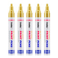 Craiiby Gold Paint Markers, 5 Pack Oil-Based Waterproof Quick Dry Permanent Paint Pen Set for Rocks Painting, Wood, Fabric, Plastic, Canvas, Glass, Mugs, Metal, Tire, Stone, DIY Craft, Copper - color: Gold