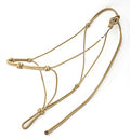 4 Knot Horse Rope Training Halter - 3/16" (5mm) Very Thin! Stiff Polyester Rope - color: Beige, size: Yearling