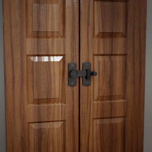 Renovators Supply Manufacturing Door Latch 2 in. Oil Rubbed Bronze Gate Latch/Barn Door Latch Lock with Mounting Hardware - color: Oil Rubbed Bronze