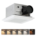 100CFM Bathroom Exhaust Fan With Night light: 26W Ceiling Fan With LED Light for Bathroom and Home, 5CCT Seletable & 2200K Amber Warm, Dimmable & Wet Rated, ETL Certified - size: 100CFM with Night Light