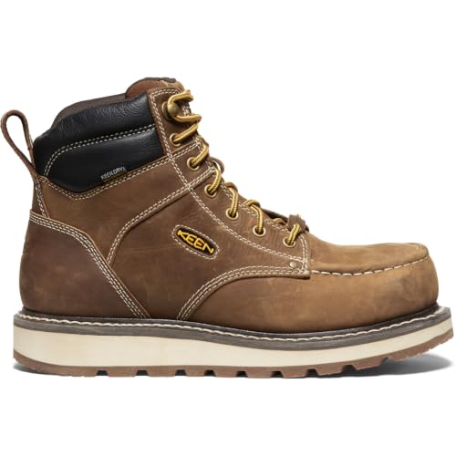 KEEN Utility Men's Cincinnati 6" Composite Toe Waterproof Wedge Work Boots - color: Belgian/Sandshell, size: 9 Wide