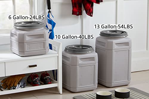 Mighty Tuff Airtight Dog Food Storage Container – 6 Gal, up to 24 lb Capacity – Cat and Dog Food Container with Twist Lid & Handles – BPA-Free, Made in USA - size: 6 Gal/ 24 Lbs