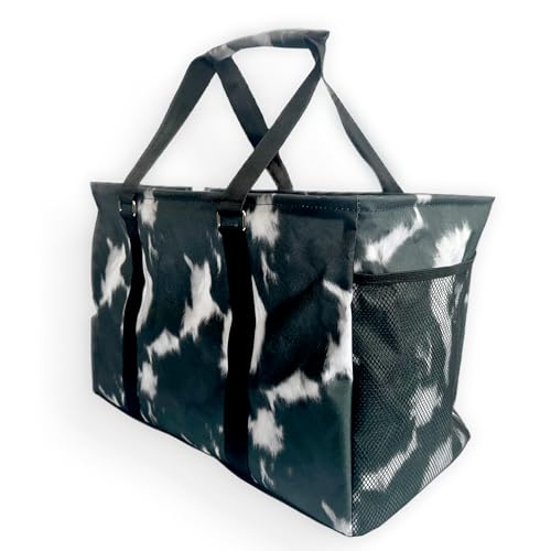 Large Collapsible Tote - color: Cow Hide
