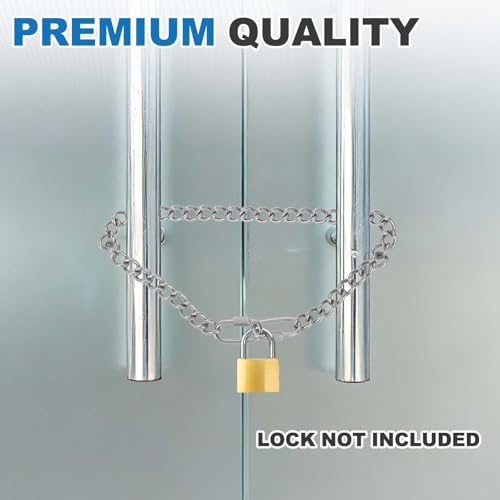 PATIKIL Gate Chain Lock, (7.9Inch, Silver) (1 Pcs)304 Stainless Steel Hanging Chain Lock for Stall Barn/Cabinet/Fence/Hammock/Pet Cages - size: 7.9Inch