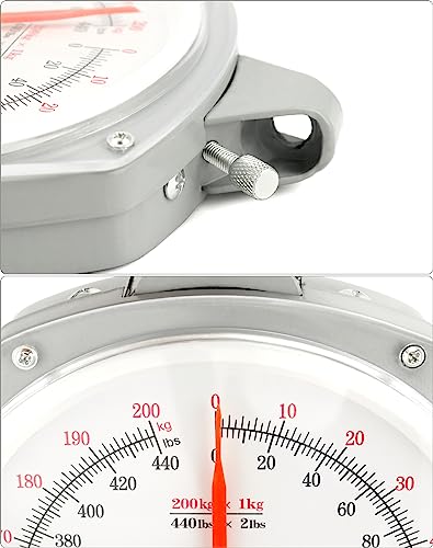 QWORK Precision Hanging Scale, 440lbs / 200kg Capacity, Dual Unit, Heavy Duty - size: 440 lb / 200 kg