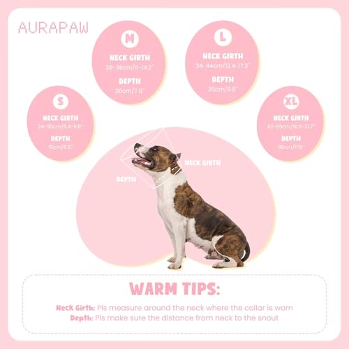 Dog Cone Collar for Dogs After Surgery,Transparent Dogs Cone Stop Licking,Foldable Dog Recovery Collars & Cones Anti-Bite Lick Protective Wound,Protective Elizabethan Collar Alternative,Pink,M - color: Pink