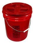 Red 5 Gallon 90 mil Bucket with Gamma Seal Lid (Red) - color: Red