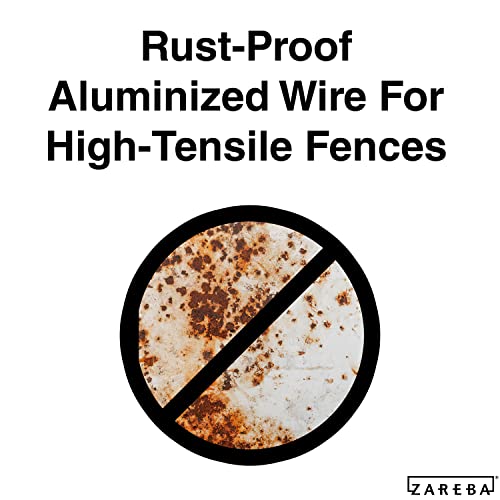 Fi-Shock FW-00018D 17 Gauge Aluminum Wire for Electric Fencing, 250 ft - 8 Pack | Rust-Proof Aluminum, 38,000 PSI Tensile Strength, 90 lb Breaking Load, Plastic or Ceramic Insulators, Cattle and Horse Use