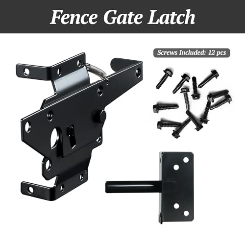 skysen Carbon Steel Vinyl Wood Fence Post Mount Gate Latch(2066-cs-p)