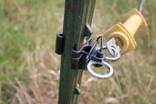 10pc T-Post Electric Fence Gate Hook Heavy Duty Eyelet Set