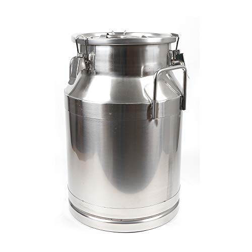 0.04 inch Thickened Stainless Steel Milk Can Large Liquid Container Storage,Stainless Steel Milk Bucket With Sealing Lid and Carry Handle,for Wine, Oil Storage Transport (30L/8 Gal) - size: 30L/8 Gal