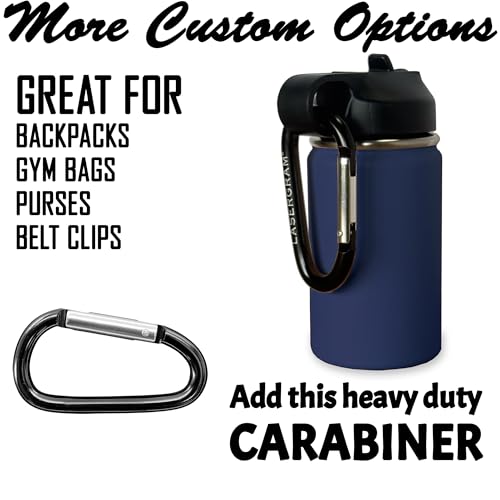 LaserGram Personalized 12oz Water Bottle, Horse (Navy Blue) | Engraved Gift, Vacuum Insulated Stainless Steel, Flip-Top Straw Lid, Laser Engraved With Your Name - color: Navy Blue, size: 12 Ounces