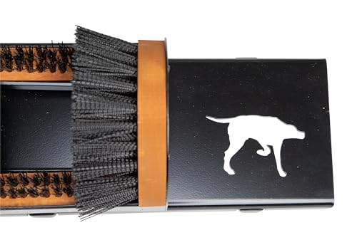 Original Shoe Cleaner Brush with Portable Base, Hunter/Dog Design | American Made, No Mounting Needed - style: Hunter and Dog