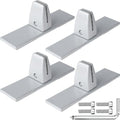 4 Packs Sneeze Guard Clamp Bracket, Sneeze Guard Shield Base for Countertop, Stick On Heavy Duty Aluminum Partition Guard Clip, Panel Support Clamp Stand for Clear Acrylic Desktop Counter Reception - size: Desktopclamp & 4pcs