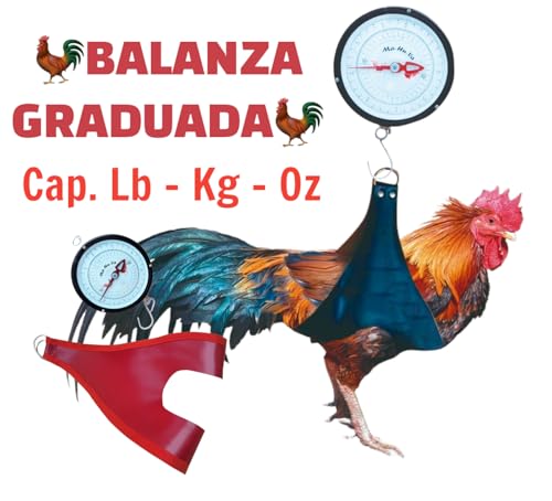 Hanging Scale with Support Bag for Weighing Roosters - Graduated Scale for Weighing Roosters Bascula Graduada para pesar Aves