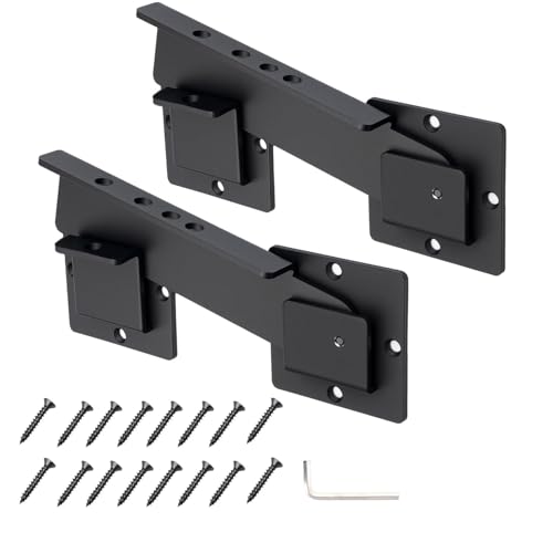 9-Inch Heavy Duty Flip Gate Latch with 4 Padlock Holes 4mm Thick Carbon Steel Adjustable Door Latch for Sliding/Swing Gates, Barn, Shed, Garage, Yard, Fence (2pcs 9 inch) - size: 2pcs 9 inch