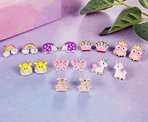 30 Pairs Hypoallergenic Earrings for Girls Sensitive Ears with Stainless Steel Post -Assorted Cute Stud Earrings for Teens Girls Women - style: #3-Chic