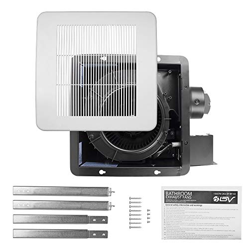 BV Bathroom Fan Ultra-Quiet 150 CFM, 2.0 Sones Bathroom Ventilation & Exhaust Fan, Bathroom Ceiling Fan, Bathroom Extractor (No Attic Access Required) - size: 150 CFM – 2025