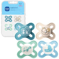 MAM Original Start Baby Pacifiers 0-3 Mths Skin Soft Silicone, 4 Pack - color: Blue Teal/Cotton/Pale Mint/Blue Sky, size: 4 Count (Pack of 1)