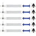 5 Pack Electric Fence Gate Kit, with Spring Gate Handle, 2 Anchor Insulators and 23 Feet Tension Big Spring，for Electric Fence Gate Livestock Fence Agricultural Fencing and Pasture - style: PK5 Spring Gate Kit