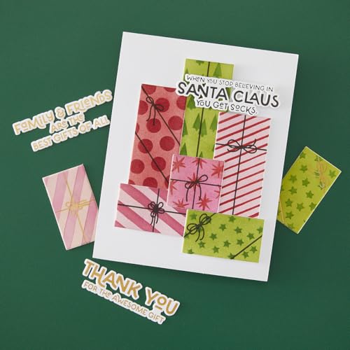 HD102 Hero Arts Here for The Presents Letterpress + Foil & Cut from The Best Gift Ever Collection