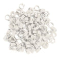 Bird Identification Leg Rings, Adjustable Chicken Leg Rings, Color Coded Legs Bands for Most Adult Pigeons Weighing Around 400 Grams(White) - color: White