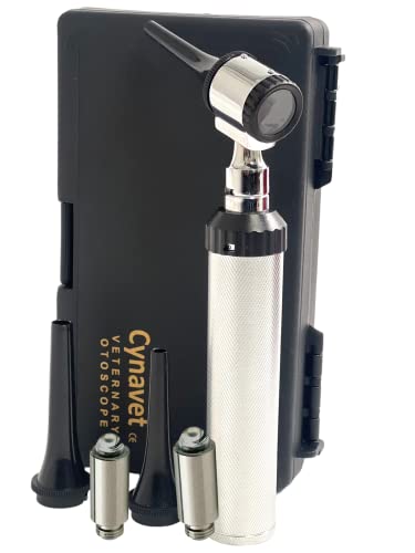 New Veterinary Diagnostic Otoscope Set Kit Vet Instrument with 2 Extra Replacement Bulb Cynamed