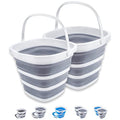 2 Pack Collapsible Buckets 10L 2.6 Gallon Cleaning Bucket Mop Bucket Folding Foldable Portable Small Plastic Water Supplies for Outdoor Garden Camping Fishing Car Wash Space Saving Square - color: 2 Pack - 10l