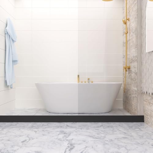 Raycity 3"H Shower Threshold Water Dam, Shower Water Guard, 98 Inch, Black | Silicone Rubber Water Stopper for Walk in Shower, Water Barrier, Prevent Leaks, Suitable for Bathroom, Kitchen - color: Black, style: 98 inch