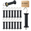 15 Pack Heavy Duty Insulated Plastic Electric Fence Gate Handle, Durable Replacement Fencing Gate Pull Handle, Black - color: 15-Pack