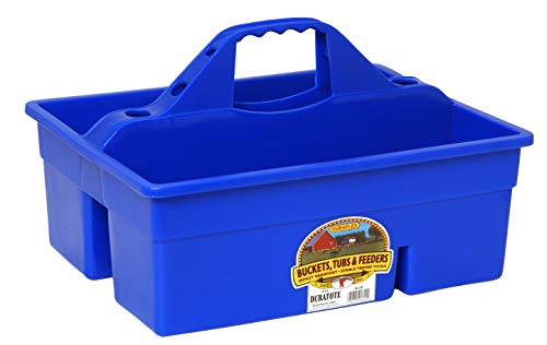 Little Giant® Plastic DuraTote | Horse Grooming DuraTote | Durable Tote Box Organizer with Easy Grip Handle | Extra Thick Sidewalls | Blue - color: Blue