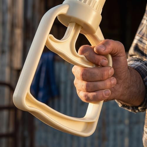 Totority Manual Milking Machine for Goats & Cows, 1L Portable Hand Vacuum Pump Milker Kit, Food-Grade Sheep Milking Bucket for Small Farm, Home, Daily Use