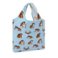 WIRESTER Reusable Grocery Tote Bag for Women, Foldable Shopping Bag, Cute Shoulder Bag, Beach Bag - color: English Bulldog Funny Playful Postures