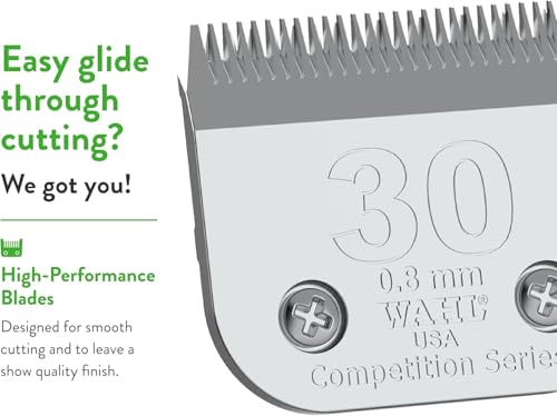 Wahl Professional Animal Competition Blade, 2355-100, 30 | Fine, Detachable Blade with 1/32 in Cut Length - size: 30