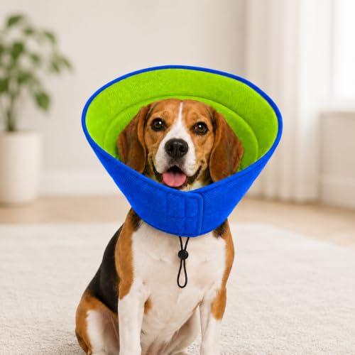 Soft Dog Cone Recovery Collars & Cones After Surgery for Medium Dogs | Adjustable Breathable Dog Cone Collar,Protect Pets from Licking Wounds,Soft and Comfortable, Reduce Anxiety (M) - size: M