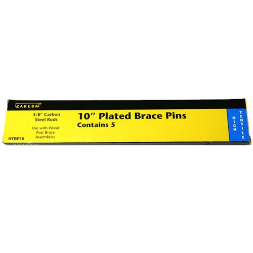 Zareba 10 Inch Galvanized Brace Pin for Electric Fence - Durable Galvanized Steel Construction - 5 Pack - HTBP10 - size: 1 Pack