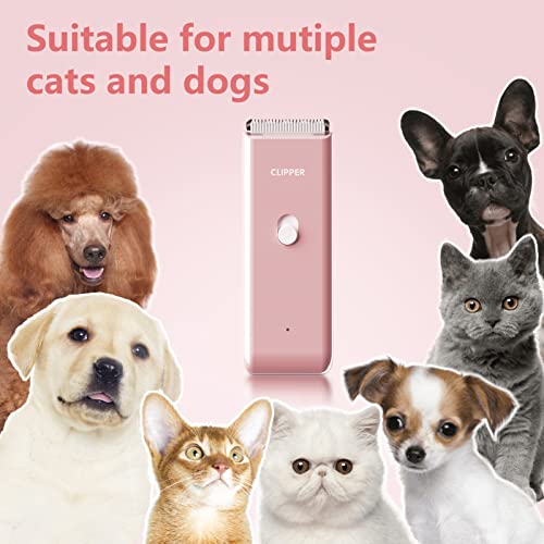Home Professional Dog Grooming Kit Clipper Low Noise USB Rechargeable for Dog Cat - color: Ap005-pink