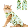 Avont Cat Recovery Suit - Kitten Onesie for Cats After Surgery | Stop Licking, Protects Stitches, M: Neck 9.5"-11"/Chest 13.7"-15.4"/Back 10.4", Soft & Breathable, Hook & Loop, Avocado - color: Avocado, size: Medium