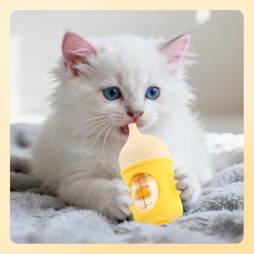 20ml Pet Feeder Bottle Puppy Bottles for Nursing Animal Feeding Bottles Kitten Bottle for Nursing Dog Cat Milk Feeding Bottl e (Color:Yellow)