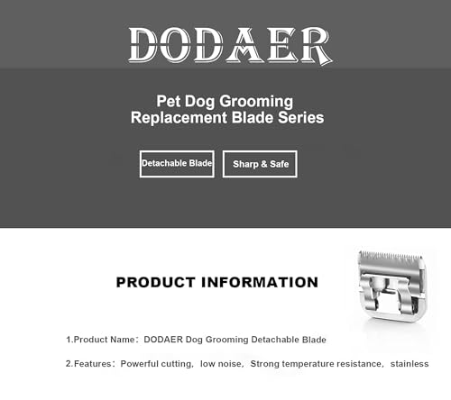 5Pcs Dog Grooming Blades Set,Compatible with Andis,OsterA5,Wahl KM10 Series | Include 10/7F/5F/4F/3F Detachable blade ,Made of Stainless Steel - size: 10+7F+5F+4F+3F