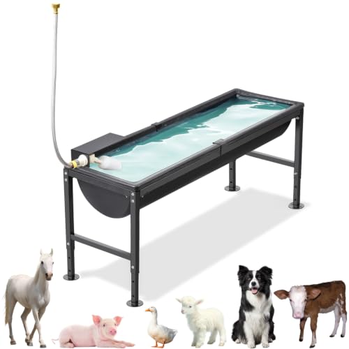 Automatic Livestock Water Trough 11 Gallon | Automatic Water Dispenser with Float Valve, Easy to Assemble, Feeding Horse, Sheep, Cattle, Pig and Dog in Farm - size: 1 PC