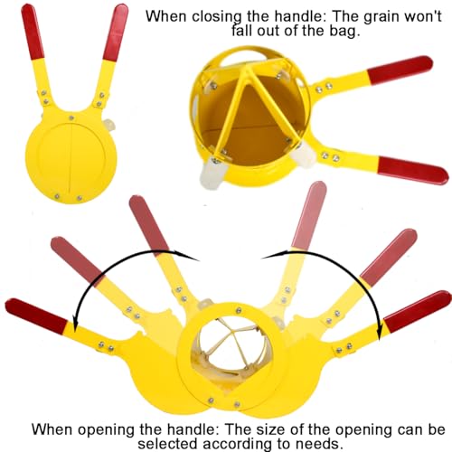 Big Bag Dispenser Bulk Bag Unloader Big Bag Animal Feed Unloader for Warehouse Farm Home Use (Yellow + Red) - color: Yellow + Red
