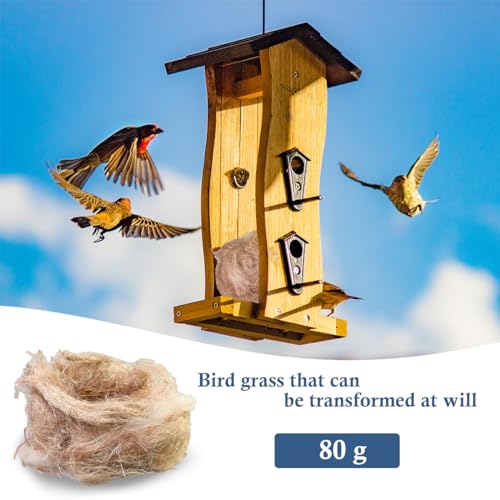 Natural Mixing Bird Nesting Materials,4 Kinds of Material Professional Ratio Matching Nesting Material Pads for Bird,Bird Nesting Material for Budgie,Parrot,Finche,Canaries,Other Birds（2.8oz/80g） - style: 2.8oz/80g