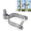 2-3/8" Chain Link Fence Frame Gate Post Male Hinge, Galvanized Steel Gate Hinges for 2-3/8" Outside Diameter Post/Pipe, Chain Link Fence Parts with Bolts and Nuts
