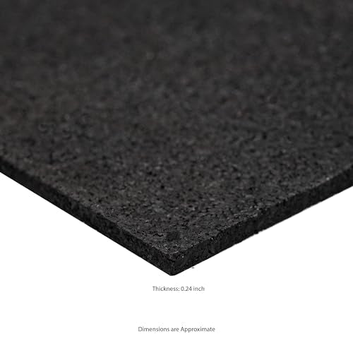 MSI Rubber Utility Mat 60in. x 96in. Black Floor Mat Pack Accent Wall Tile - size: 60 W x 96 L