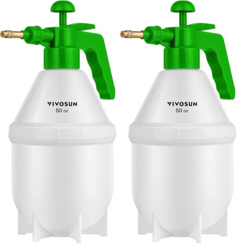 VIVOSUN 50oz Pump Sprayer, Handheld Garden Water Sprayer Bottle (Pack of 2) - color: Green, size: 50oz (Pack of 2)