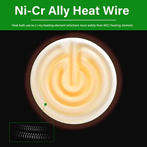 HealSmart Reptile Heat Lamp Bulb Ceramic Heat Emitter 150W No Light Emitting Brooder Coop Heater for Amphibian Pet & Incubating Chicken, White - color: 2 Pcs (White), size: 150 Watts New